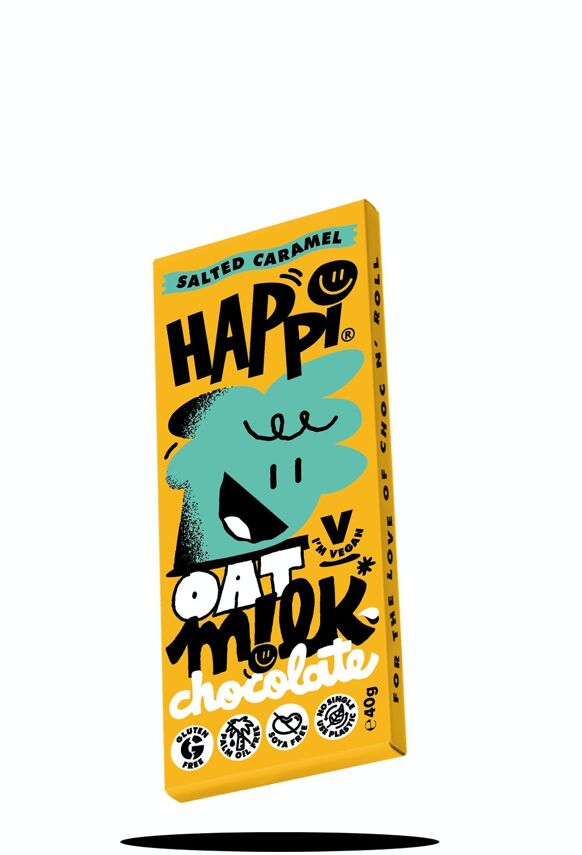Indulge in Rich Flavours with Salted Caramel Happi Vegan Oat M!lk Chocolate Bar