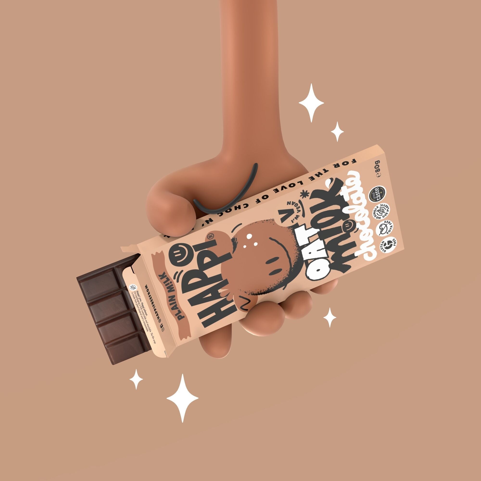 Plain M!lk Happi Vegan Oat M!lk Chocolate Bar - 80g