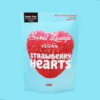 Fizzy Vegan Strawberry Hearts (Plastic-Free) 130g Share Bag